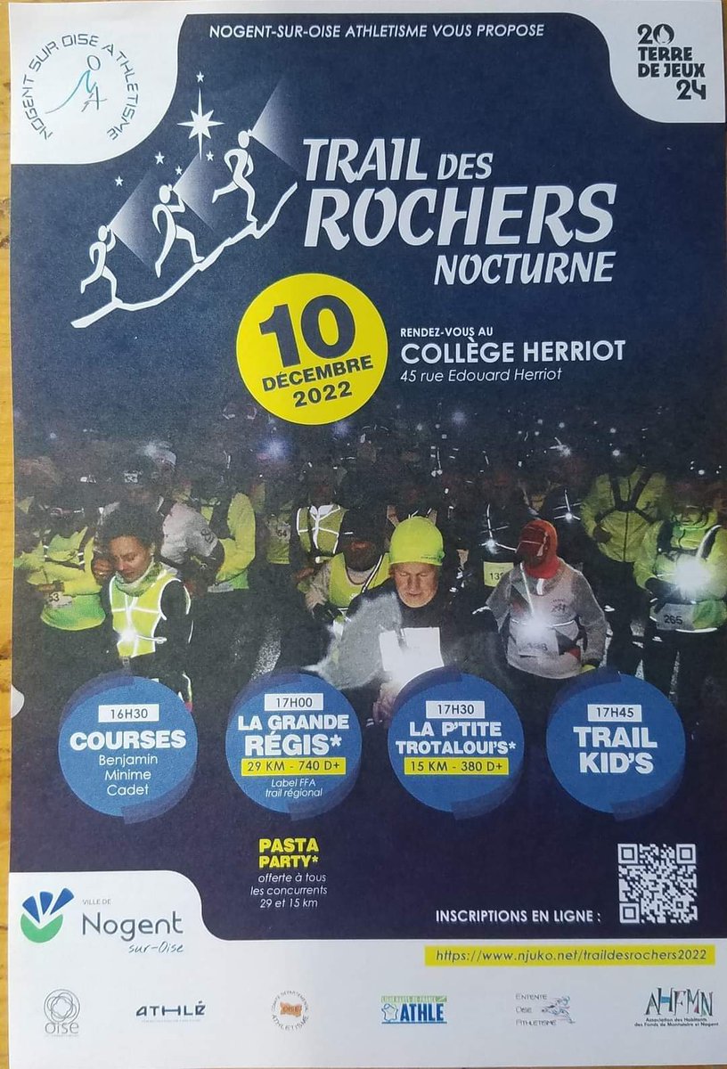 nouveauté sur le #traildesrochers
un 8 KM avec D+ 200m pour les 2007 Cadets, Juniors à Masters

#oise #nogentsuroise #Athletisme #decouverte #trail #trailnocturne #FFA #liguedeshautsdefrance #nature <a href="/NogentsurOise/">Nogent-sur-Oise</a>
