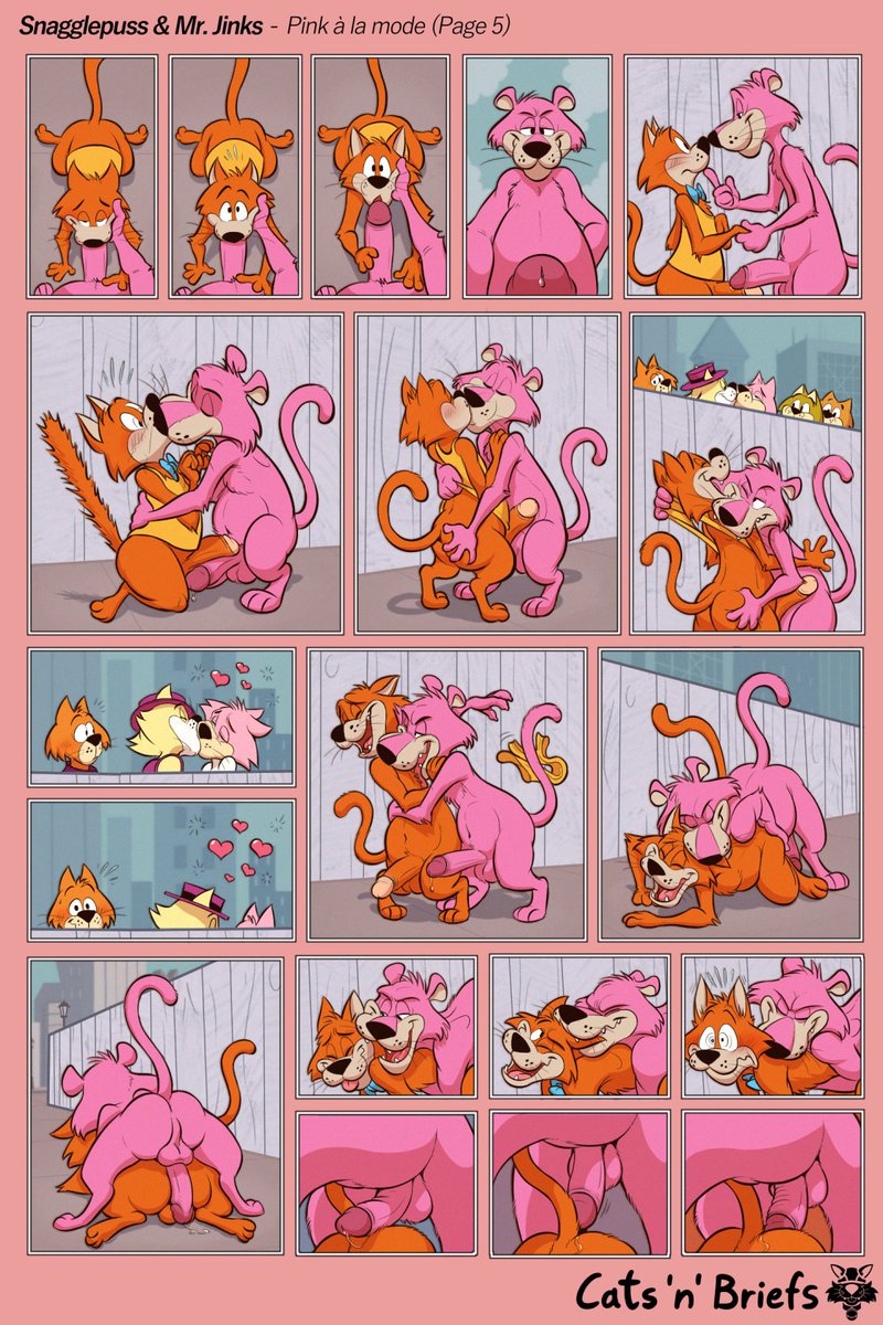 catsnbriefs's tweet photo. The fifth page of our Snagglepuss and Mr. Jinks comic we made for Patreοn!
Snagglepuss decides he wants to be the one on top~ https://t.co/wIurFu1m20