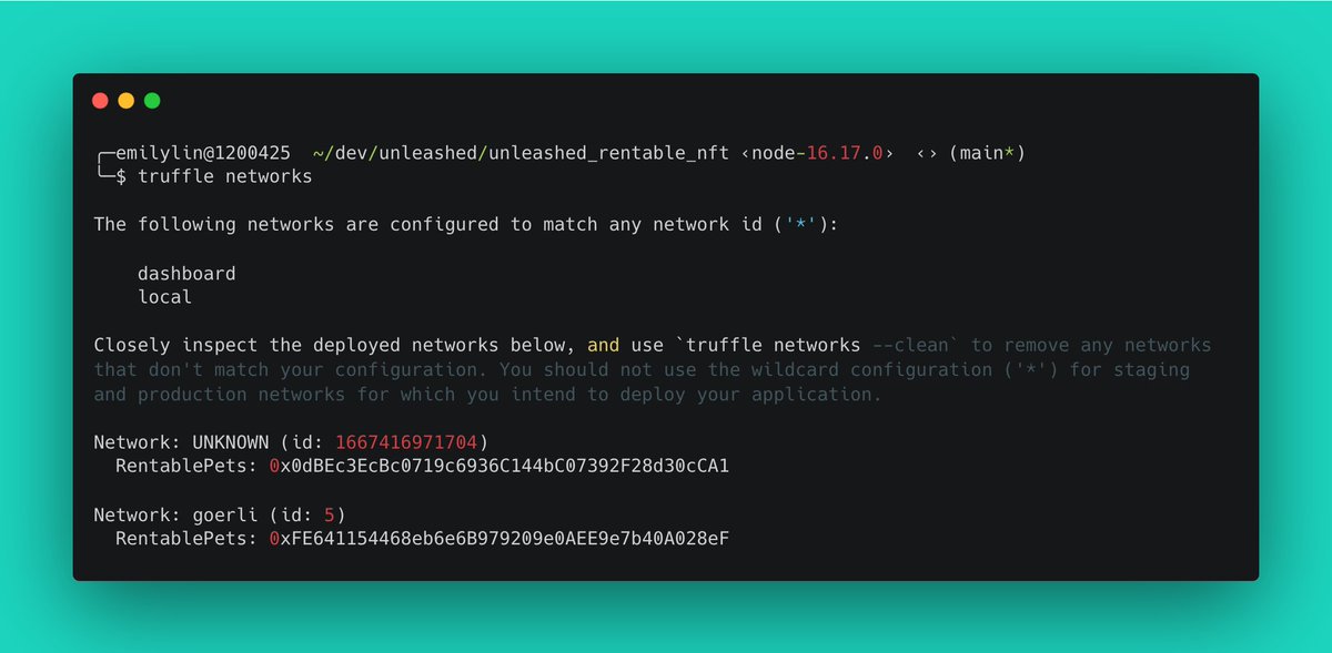 Do you ever lose track of your project's deployed contract addresses? @trufflesuite makes it easy to find them `truffle networks` MAGIC