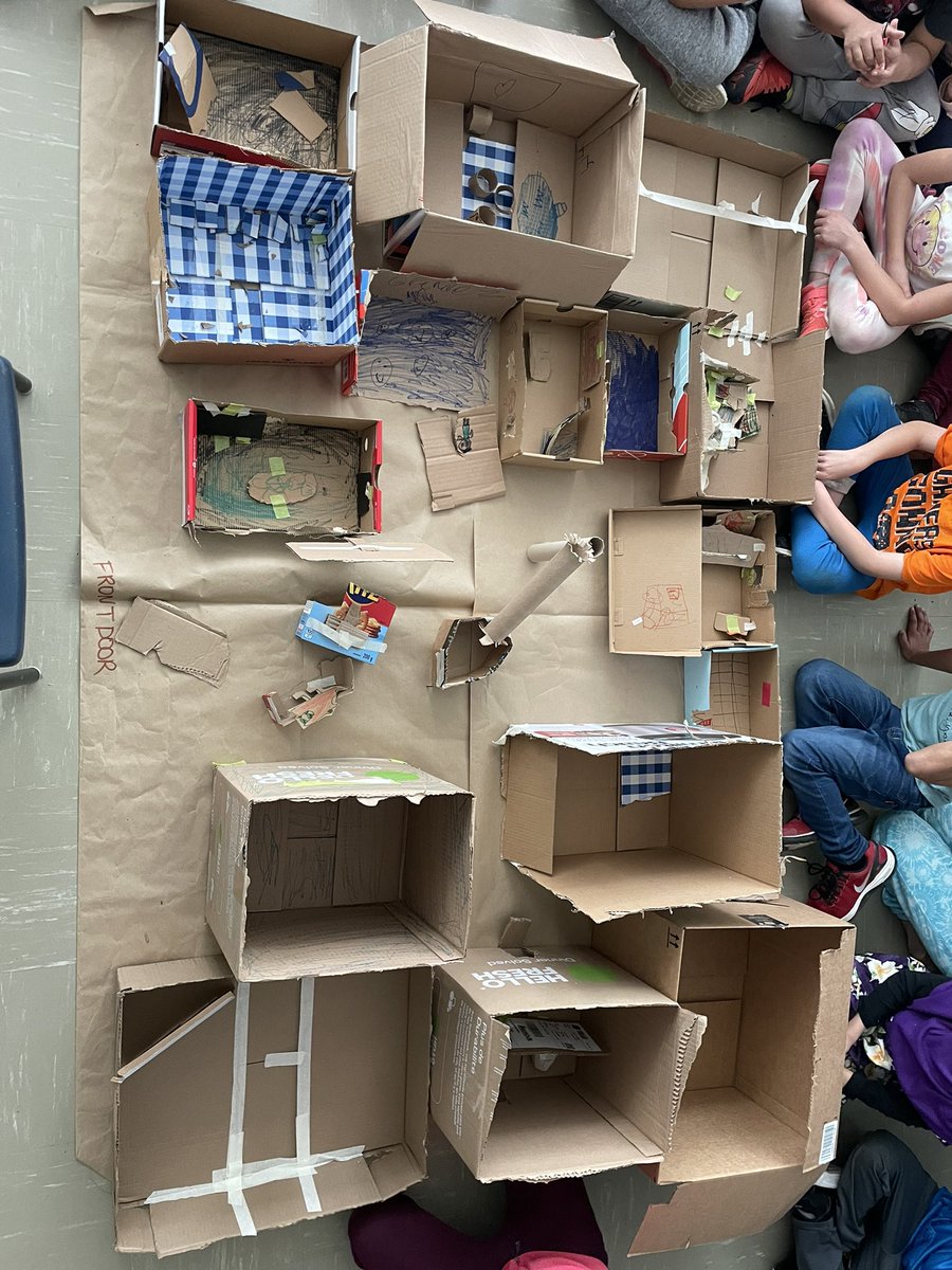 MsDouglas_HRCE's tweet photo. Cardboard Challenge Day was a success! We have been discussing what makes our community beautiful and our school was at the top of our list. Here is our awesome school (revamped… with dragons, swimming pools and a playground inside)! https://t.co/vAiRmVIFFa