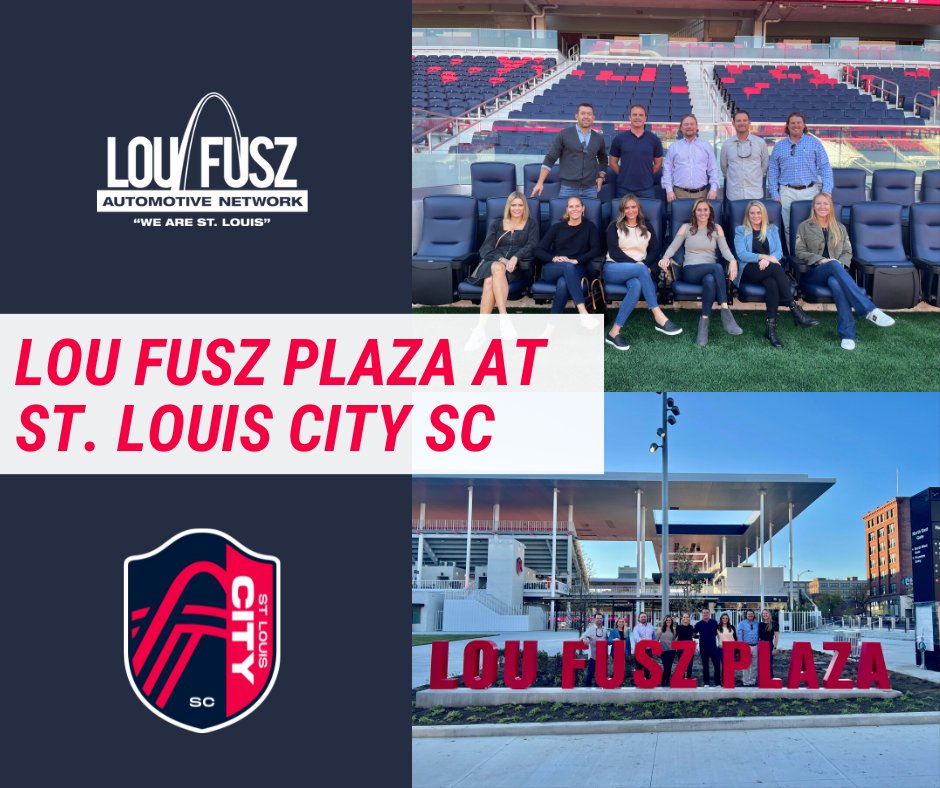 LouFuszNetwork's tweet photo. It's official! ⚽ Lou Fusz Plaza is now at City Park in St. Louis. We are proud to be a part of the St. Louis community!
#loufuszautomotivenetwork #wearestlouis #fuszfamily #stl #STLSSC https://t.co/bFbzYKJT0i