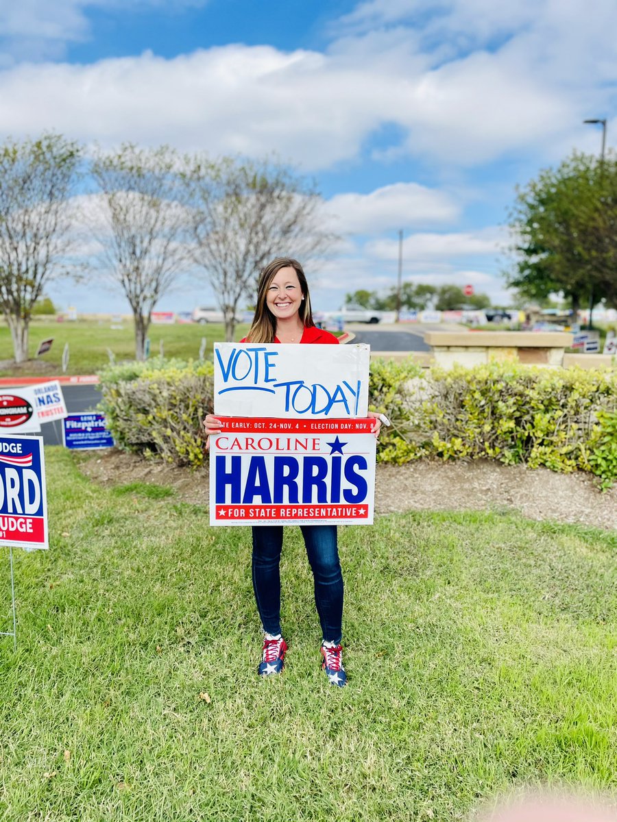 CarolineForTX's tweet photo. Another beautiful day at the polls so make sure you vote!
Early Voting ✅ ends THIS FRIDAY, Nov. 4th 
#Electionday is Tuesday, Nov. 8th! https://t.co/qT171RAHe7