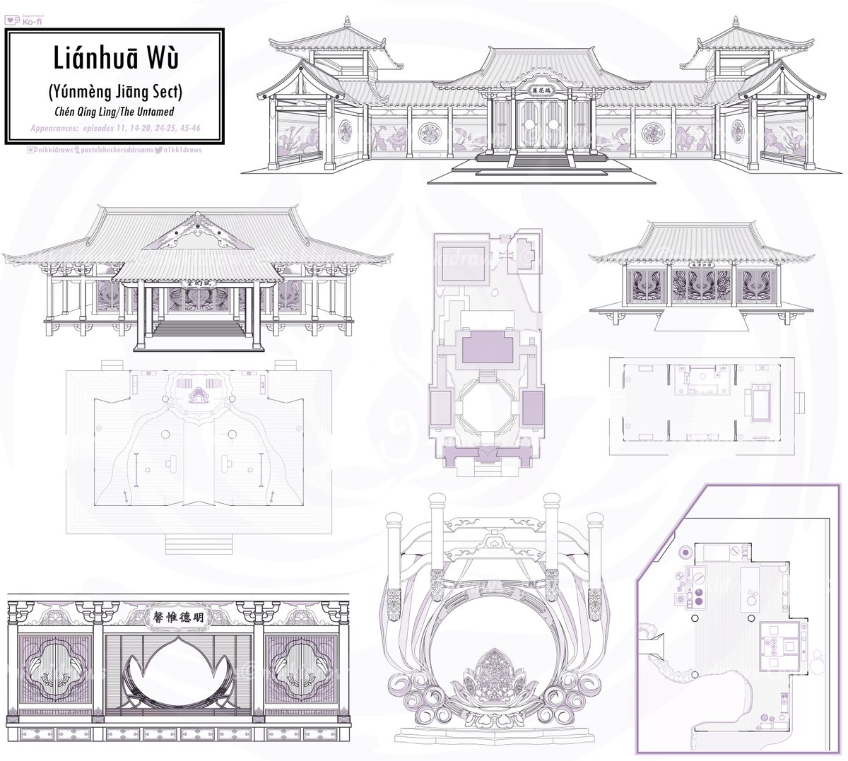 n1kk1draws's tweet photo. Very proud of the next study in the #CQL Set Design Saga, #LotusPier! Head over to my tumblr for a full set analysis! #fanart #mdzs #yunmengjiang #jiangsect #theuntamed https://t.co/yVLjKBNNOa