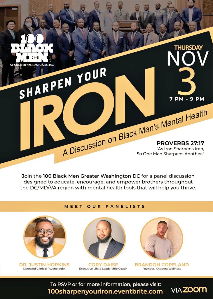 MorehouseDCalum's tweet photo. @100BlackMenDC hosting #Panel #MentalHealthAwareness @allenorresq @DCHBCU @ChillWill_11 @AyizeS @thombowen @EbbonAllen @RealMenTeach2 @DiversifyorDie @MorehousePrez @BaltiMorehouse @Morehouse_NAA @LionellGaines @AlonzoRobertsn @EricJones2014 @TroyHalibur @GeoffRBennett https://t.co/f1oziZcF6p