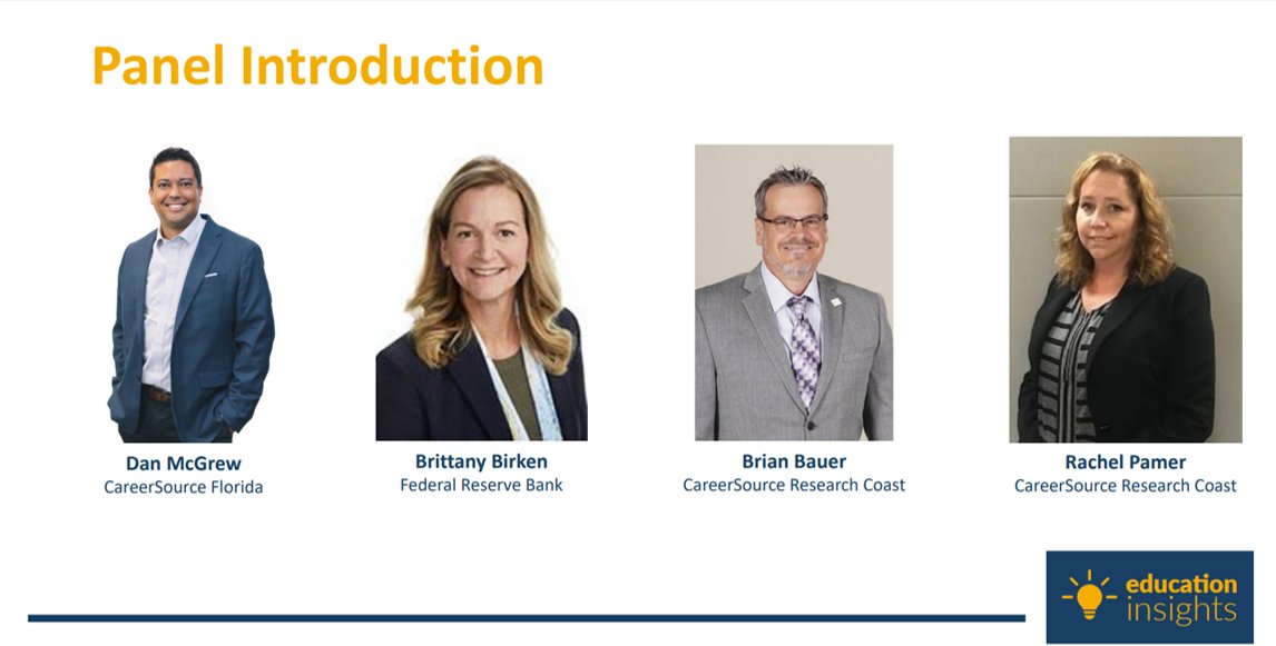 Thank you <a href="/FlaEduFoundtns/">CFEF</a> and <a href="/flphilanthropy/">Florida Philanthropic Network</a> for the opportunity to share <a href="/CareerSourceFL/">CareerSource Florida</a> 's work on Credentials of Value and floridacliffdashboard.com.  Shout out to <a href="/BBirken/">Brittany Birken</a> and <a href="/careersourcerc/">CareerSourceRC</a> for their great work helping Floridian's achieve economic self-sufficiency.