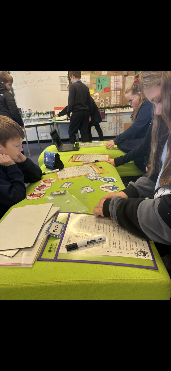 StJosephsWDC's tweet photo. P6 and 7 have been learning about multiplication and division with Mrs Rae. They enjoyed working together and moving around different stations such as ghost pong and guess who! #activestations #numeracyplay https://t.co/SWq6xhQjGT
