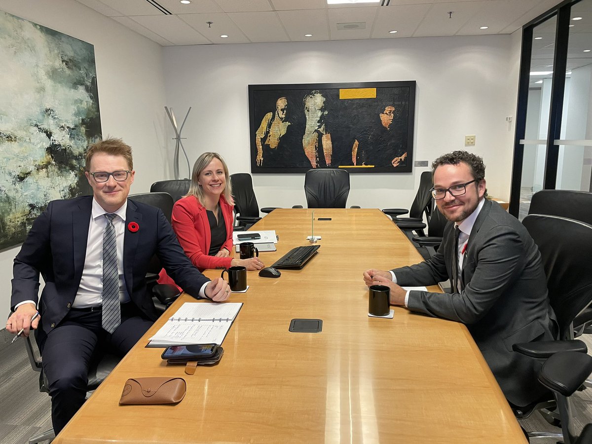 In Ottawa with @BrockWHarrison of @TCEnergy and Kai Horsfield from @ChemistryCanada, just wrapped up 3rd meeting. Regulatory approvals need to speed up to facilitate the transition to cleaner energy and to meet emissions targets. #cdpoli #AIHAonthehill