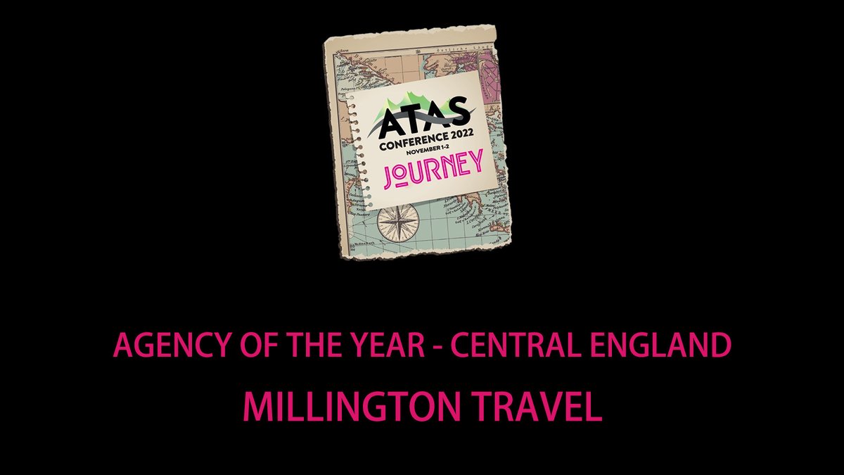 ATAS_travel's tweet photo. Our focus now turns to Agency of the Year – Central England, and the winner is Millington Travel! @MillingtonTrav #atasconf22 https://t.co/R2b11zYjOa