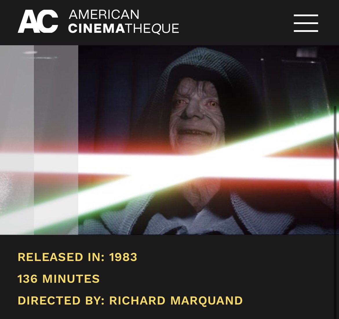 StarWarsVisComp's tweet image. To be clear, these are the 19SE versions, not the theatrical versions, per the runtimes. These are not the movies released in 1977, 1980, &amp;amp; 1983. #ReleaseTheOriginalTrilogy
