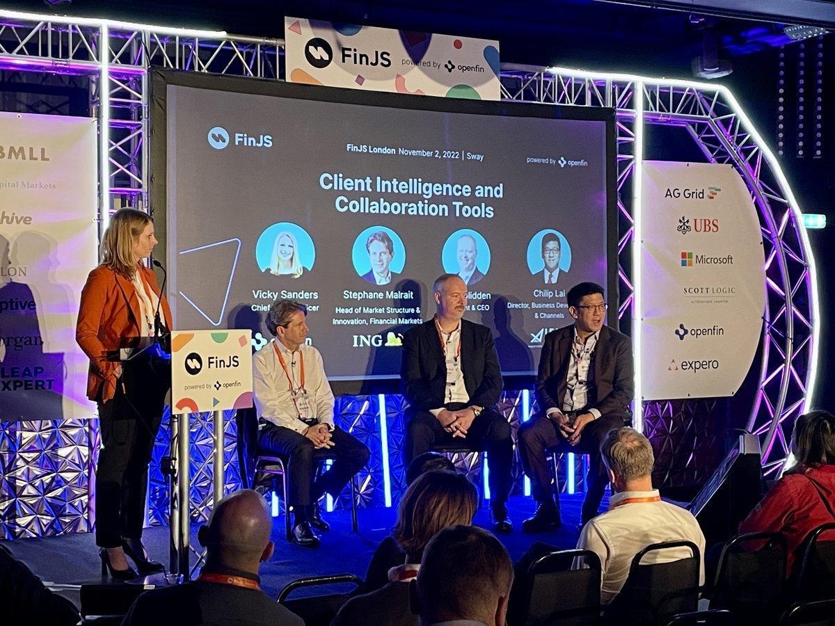 We all want to work smarter not harder. That’s where innovative solutions are driving seamless workflows powered by client intelligence and comms tools - our Chief Digital Officer Vicky Sanders <a href="/finjsio/">FinJS</a> w/ Alan Panezic <a href="/Introhive/">Introhive</a>; Stepane Malrait <a href="/ING_news/">ING</a>; Chilip Lai <a href="/leapxpert/">LeapXpert – Responsible Business Communication</a>