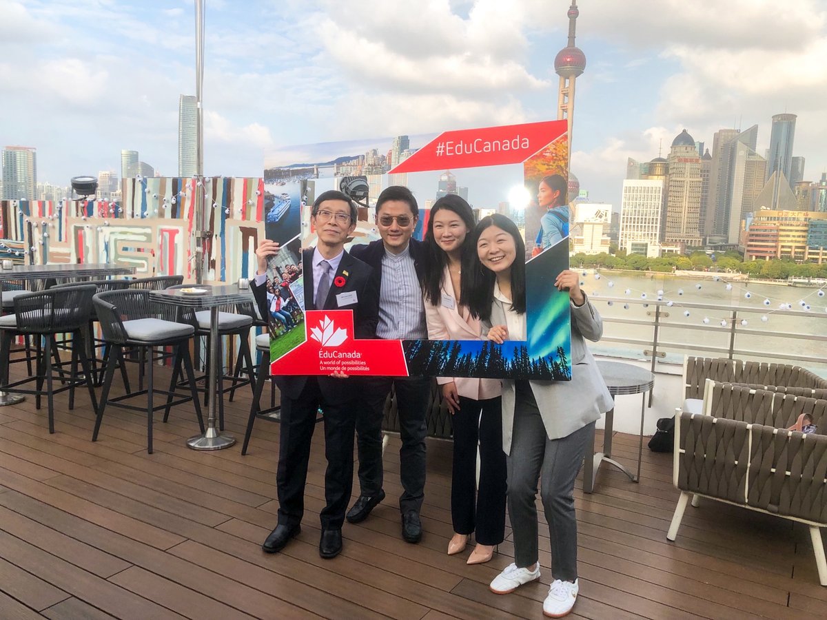 SKStudents's tweet photo. Officials from @SKGov were busy promoting Saskatchewan’s post-secondary institutions and research facilities at the Consulate General of Canada’s roundtable and @chinaeduexpo in Shanghai, China last weekend! @UofRegina @SaskPolytech #skstudents #studyinsask https://t.co/wNM9WFijwk