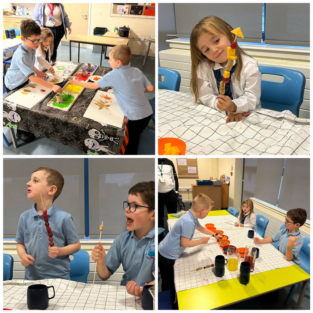 Firework crafts and rocket snacks today in The Snug! 🚀 We listened well to the instructions. <a href="/SimpsonPrimary/">Simpson Primary</a>