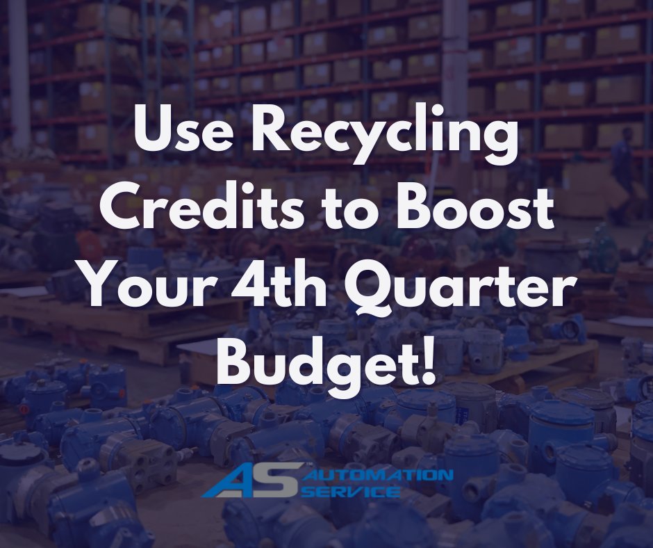 reman_controls's tweet image. We hear you! 4th quarter budgets are slim - use your recycling credits now to boost your budget. Credits can be used toward any AS purchase! okt.to/Nzq28a #recycle #tryreman #processcontrols