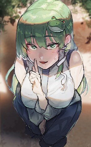 絵茶で息抜きに描いた東風谷早苗 