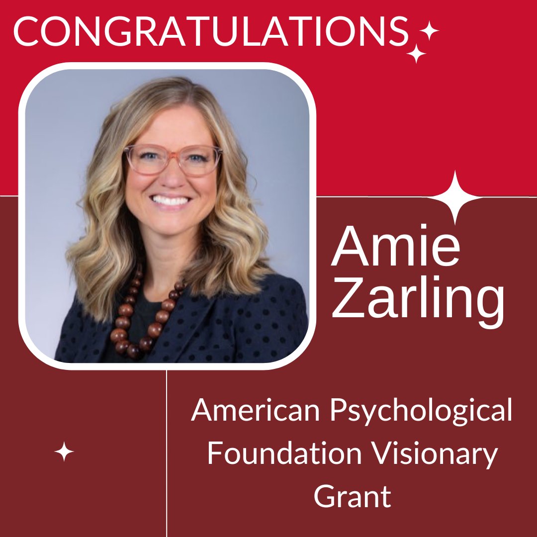 HDFS_iastate's tweet photo. Dr.Zarling was awarded the American Psychological Foundation Visionary Grant for her research on family violence. 

Dr. Zarling also recently received funding from the Office on Violence Against Women (OVW) Research and Evaluation Program. #HDFSProud https://t.co/zr8rc6hCVN