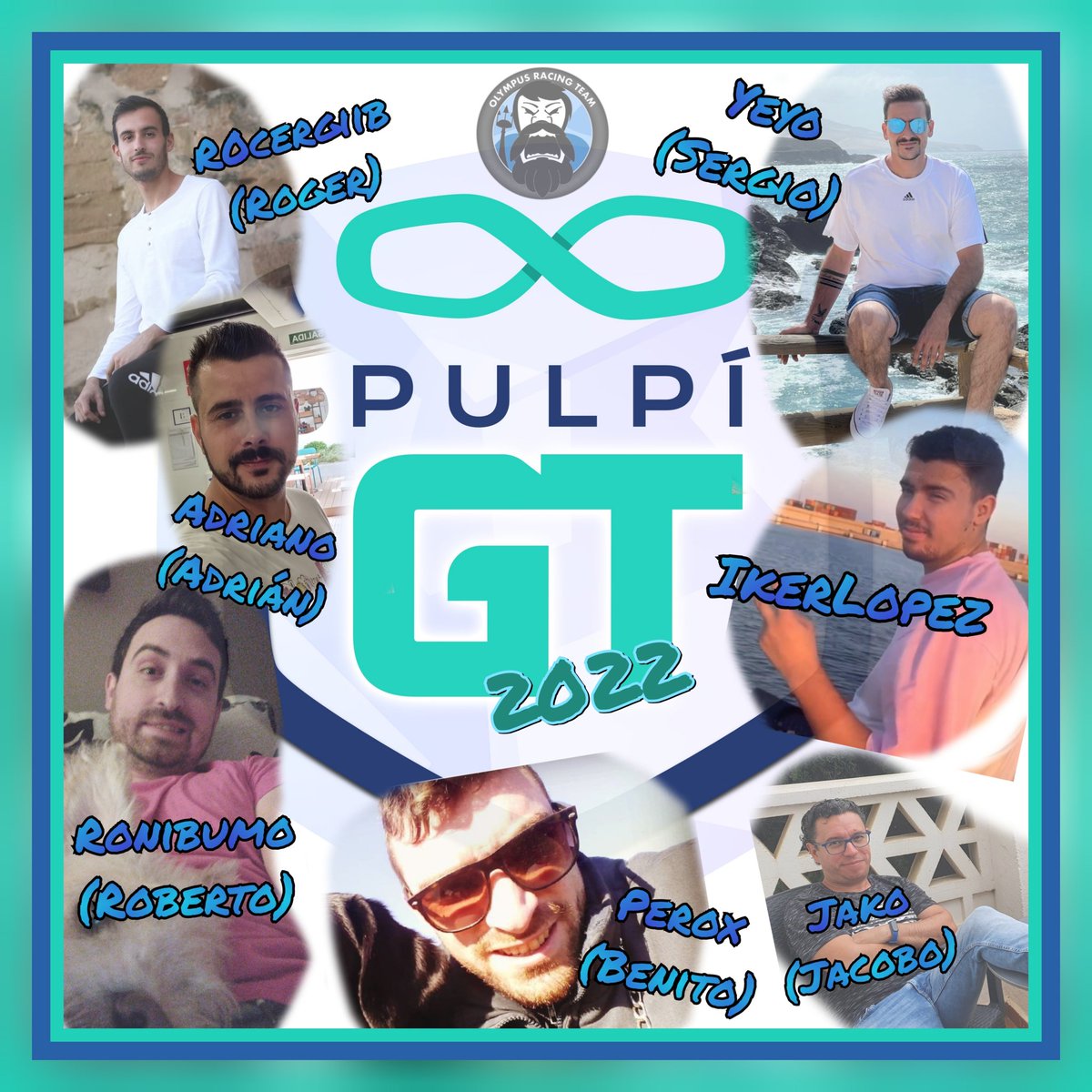 ⚡ #GTPulpí ⚡

¡Pues aquí van los representantes que acudirán a este gran evento de <a href="/AGarnata/">Alejandro Garnata</a> y <a href="/Mach25Gaming/">Mach25 Gaming</a>!

🔵 <a href="/r0cergiib/">Roger Cervelló Gibert</a>
🔵 <a href="/YeYo_s86/">AXN_YeYo</a>
🔵 <a href="/xburnx2109/">AXN_IkerLopez</a>
🔵 <a href="/perojo30benito/">Ort_perojo</a>
🔵 <a href="/adriano90sm/">Adri Siles</a>
🔵 <a href="/Robstart7/">ORT Roni (ronibumo)</a>
🔵 <a href="/Jako2280/">Jacobo Navacerrada - AXN_Jako -</a>

Y lo más importante ¡A pasarlo bien y a disfrutar chicos!