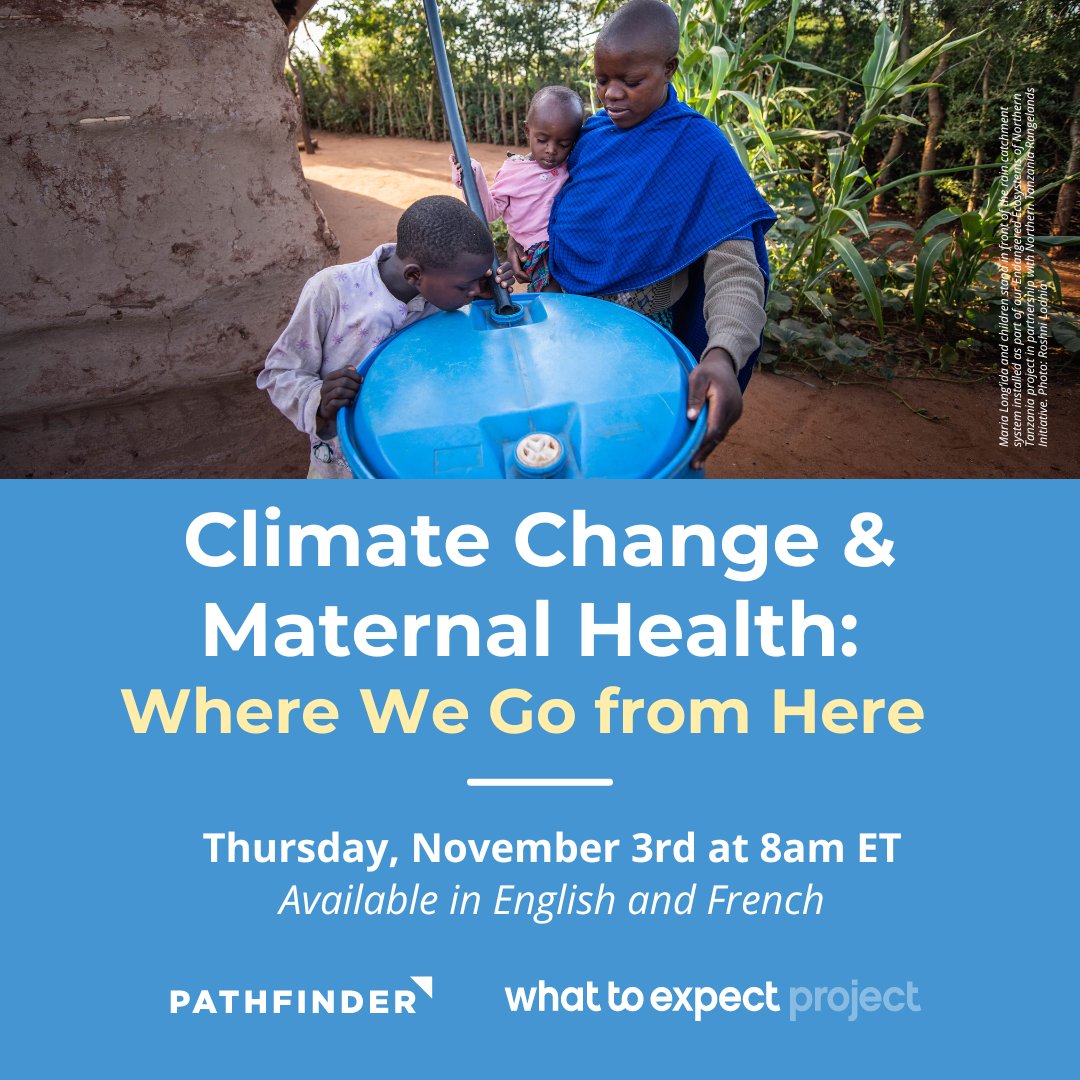 PathfinderInt's tweet photo. While emerging evidence of the intersectionality between climate and health have created some discussion, we still see little action taken by policymakers to protect pregnant people.
Join us tomorrow: https://t.co/3SPFpKMjSo @WTE_Project #PathfinderAtCOP https://t.co/PDtW61qi6z