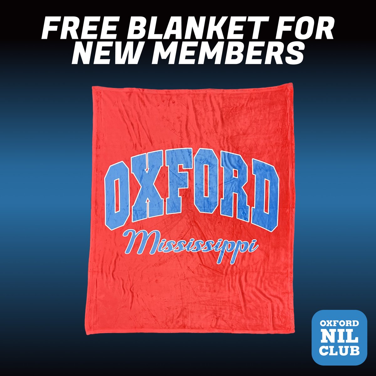 Subscribe to the Oxford NIL Club for $25/month today and get a free Oxford blanket!! 

Join at OxfordNILClub.com