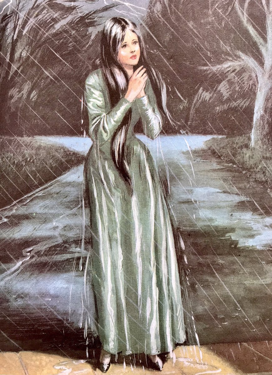 Ladybird book pictures on request. ‘Caught in a rain storm’ (Princess and the Pea) #EricWinter