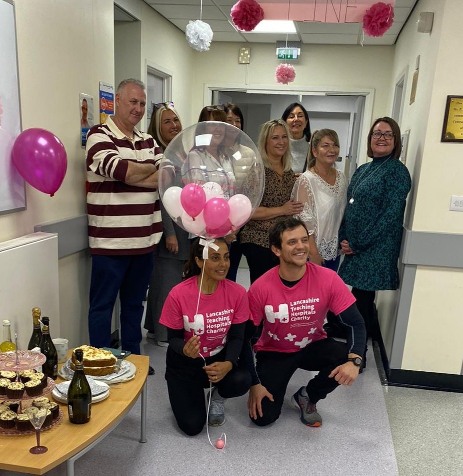 <a href="/LindsayHoyle_MP/">The Rt Hon Sir Lindsay Hoyle MP</a> Sir Lindsay - wanted to let you know of the effort undertaken by consultant surgeon Shazia Hafiz who walked from Salford to Chorley (with her husband) to raise funds for a Doppler Scanner for the breast cancer unit she works in at the hospital. £1,300 raised!