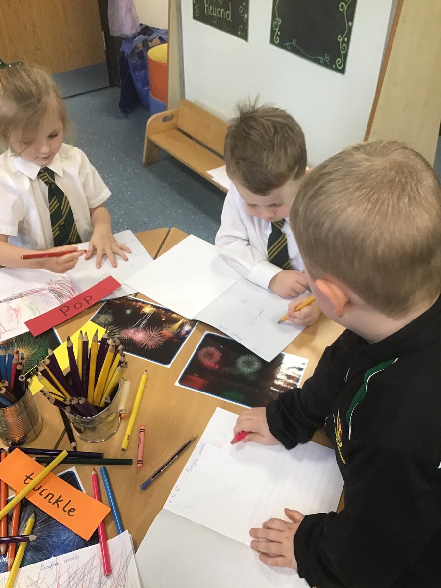 sjvblackpool's tweet photo. We drew fireworks then added words to describe bonfire night. We tried really hard to form our letters correctly. #SJVRA #SJVWriting https://t.co/9SBpQzVVdt