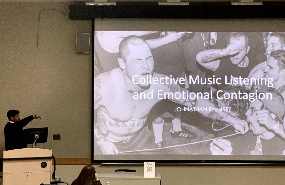 PurchPsych's tweet photo. 🔦SENIOR SPOTLIGHT: Jonathan Ramirez collected data DURING Culture Shock (the student-run music festival here), analyzed it in @JASPStats, and found that people's emotional experience of the crowd significantly predicted their perceptions of the music! 🎶👏 https://t.co/B4oX9RMTni