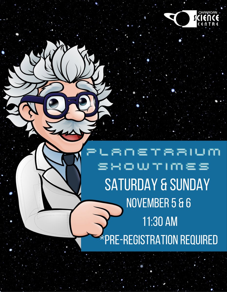 Book your spot at our website now! Seating is limited &amp; spots fill up fast! 
#planetarium #osc #okanagan #vernonbc