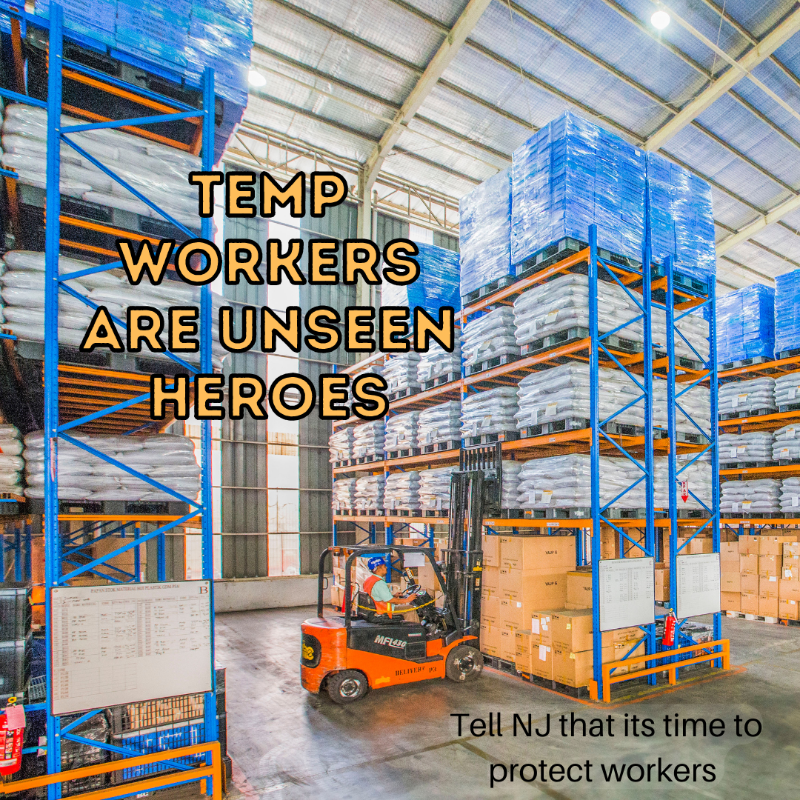 MaketheRoadNJ's tweet photo. 💻Packing our online orders
📦Keeping our warehouses stocked
🛒 Making sure what we need is on the shelves when we go shopping
📈Temp workers kept #jersey running during the pandemic and will be continue to be essential throughout the recession
It's time we protect them! #safety
