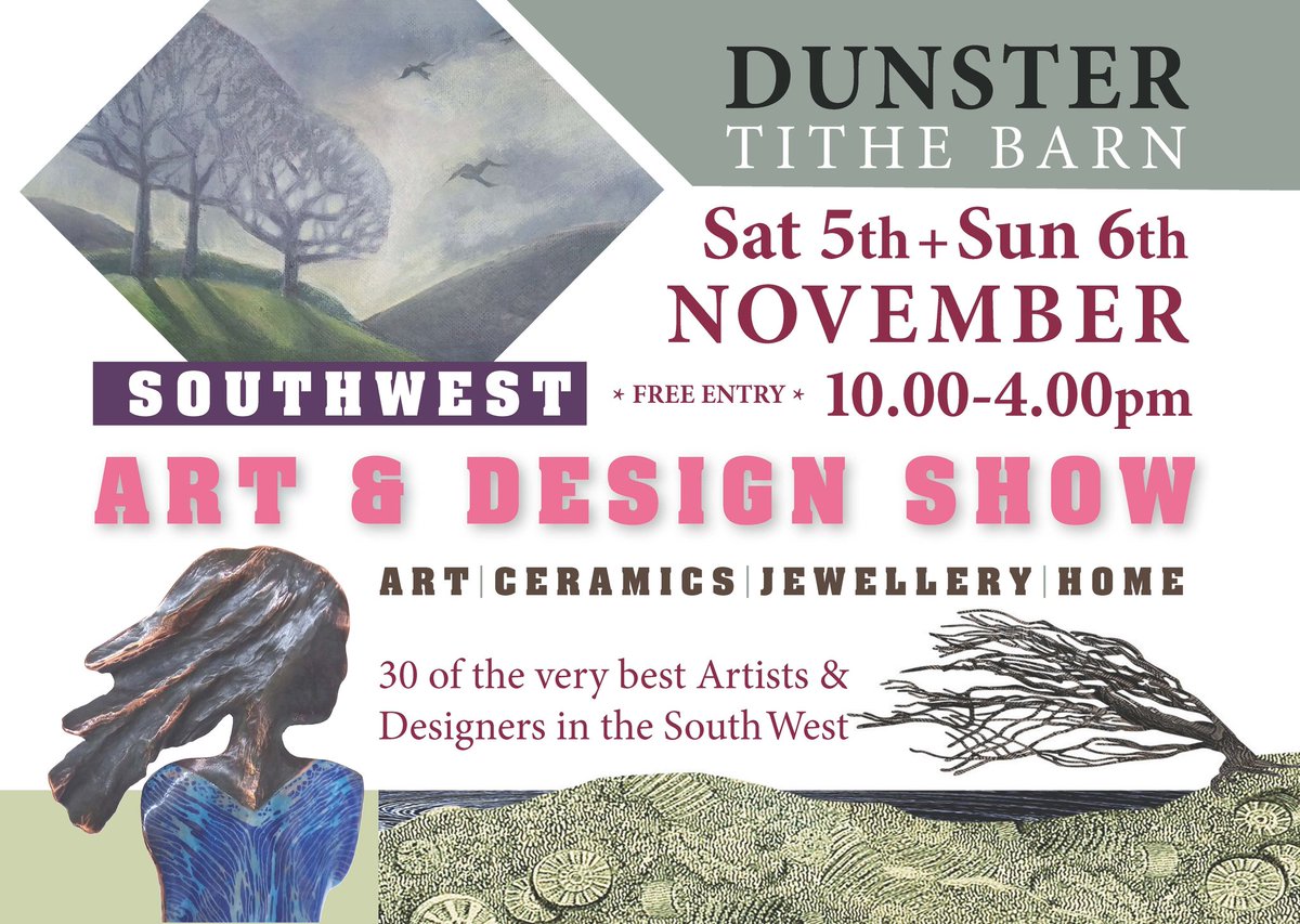 Dunster Tithe Barn (@dunstertithe) on Twitter photo Something very special is happening at <a href="/DunsterTithe/">Dunster Tithe Barn</a> this weekend. The South West Art and Design show brings you the very best from regional creatives and gives you a great opportunity to buy unique items or plan your ideal commission! Come along from 10am Saturday and Sunday! Something very special is happening at <a href="/DunsterTithe/">Dunster Tithe Barn</a> this weekend. The South West Art and Design show brings you the very best from regional creatives and gives you a great opportunity to buy unique items or plan your ideal commission! Come along from 10am Saturday and Sunday!
