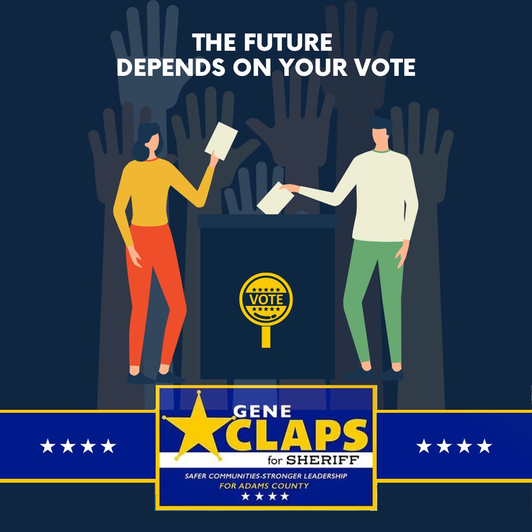 ClapsforSheriff's tweet photo. The future depends on your vote for our community! 🗳️
Paid for by Gene For Sheriff, Registered Agent Gene Claps. https://t.co/BVeZRNAKTy https://t.co/c1f8V8CxFV