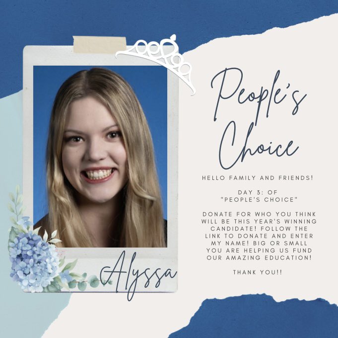 Alyssa_Robben's tweet photo. Hi everyone!! Thank you all for those who have donated and there are still 4 days left to get your votes in!! I greatly appreciate all you help and support! Follow the link below to cast your vote and to donate! 

https://t.co/3ga0GD55dv https://t.co/zAZwSnZudS