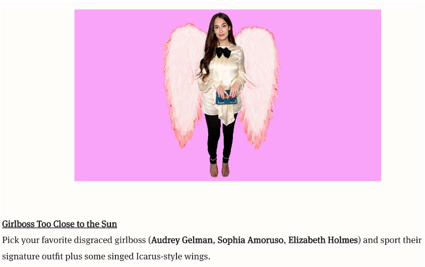 Last week @theinformation suggested that their readers dress up as “their favorite disgraced girlboss” for Halloween, suggesting me, @Audreygelman and Elizabeth Fucking Holmes as examples.. Basically, they were trying to make fun of me.