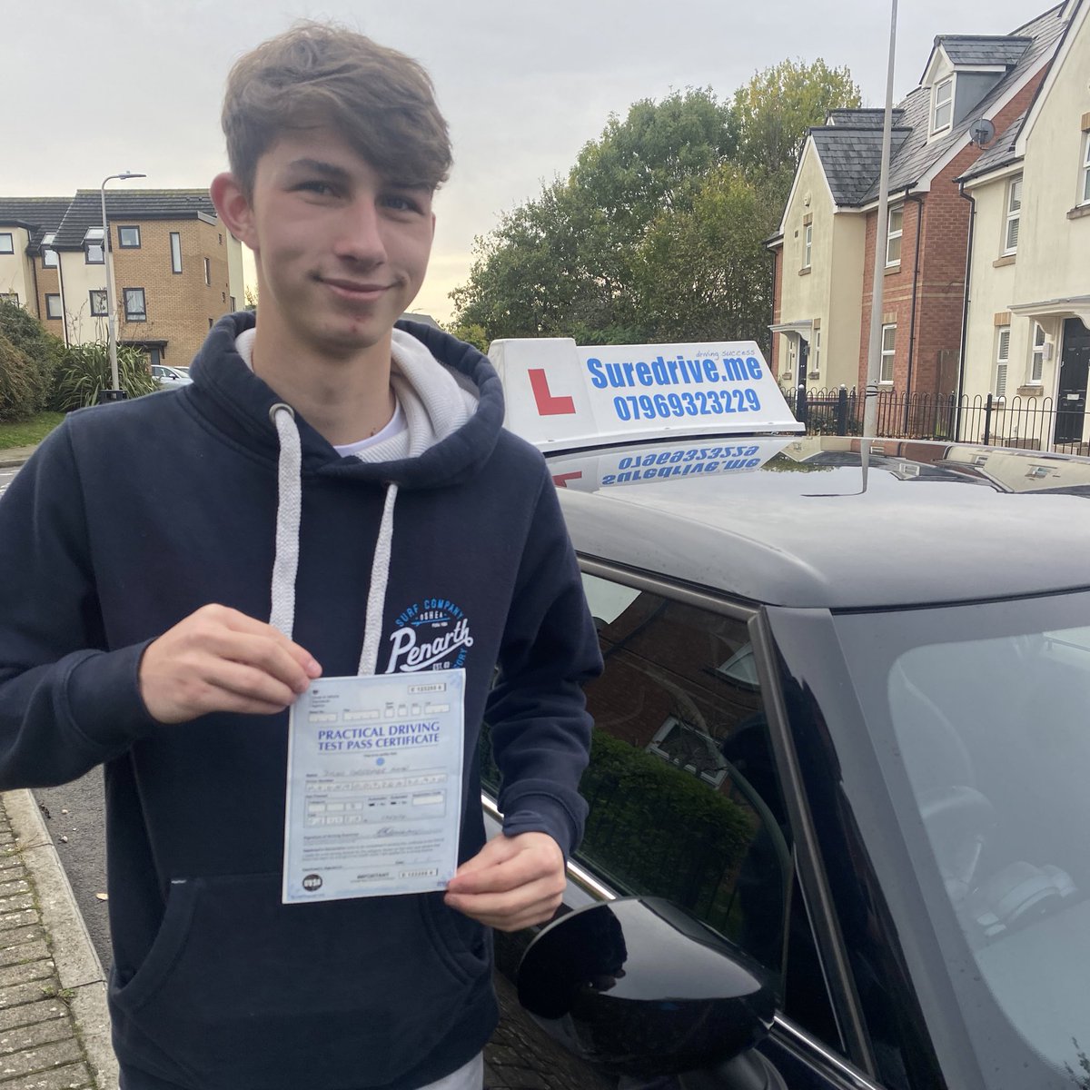 Suredrive_Me's tweet photo. Congratulations Dylan! An excellent driving test pass at Cardiff DTC this morning and with only 4 driver faults. Super pleased for you, well done! https://t.co/8d78stxVve