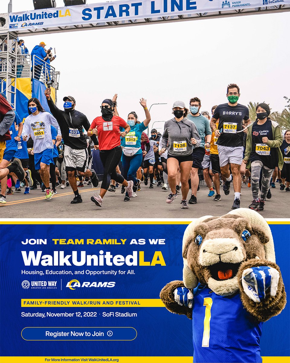 Join Team Ramily as we WalkUnitedLA! 🐏 Sign Up Now » bit.ly/3Dx2Mpp