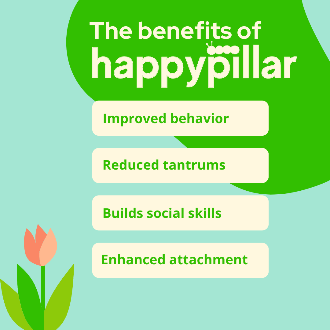 Happypillar_app's tweet photo. Just a few of the amazing benefits of using Happypillar every day! #parenting #parentingtips #parentingapps #tempertantrums https://t.co/UphyTsVmf0
