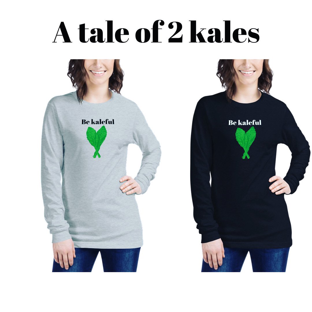 nutrigirl's tweet photo. I'm updating my Be kaleful tee. The current font is black. Which do you prefer? Comment below! Peas n tanks!
#bekaleful #kaleyeah #kale #haveaplant #veggies #tees #foodpuns #teeshirts #tshirtdesign #Tshirts #dietitian #humor @Fruits_Veggies @MaryPurdyHere https://t.co/cIz0TOYoQn