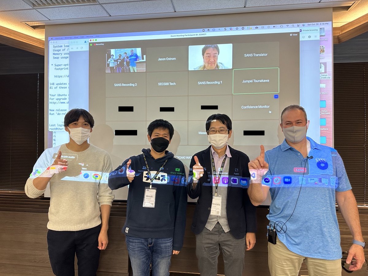 securitypuck's tweet photo. SANS Tokyo Autumn 2022 is a wrap!  Congrats to the winning capstone team in #SANS #SEC560 Cloud Penetration Testing class.  Proud of these guys.  Congrats! https://t.co/i7vokb1S29