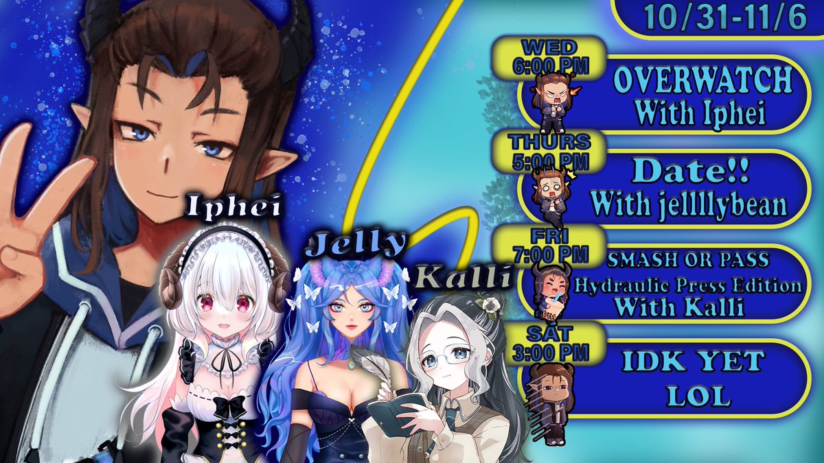ShinyJay3's tweet photo. WHEW a lot of friends to hang out with this week π
PLUS I was thinking we can start doing community nights every week? thoughts?? π€
π¨- @/Lunatic_Yokai
Art tag ποΈ- #DrawShiny
#ENVtuber #VtuberUprsing #vtuber https://t.co/K7GaFqzDoR
