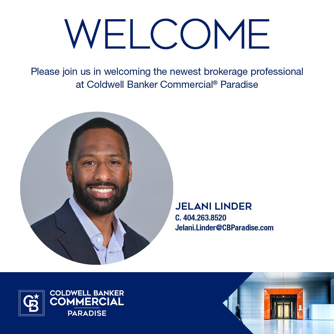 cbc_commercial's tweet photo. Please join us in welcoming Jelani Linder to our Fort Pierce office! Welcome, Jelani! We are excited to work with you.
.
.
#NewAgent #CBCParadise #CRE #CommercialRealEstate #CommercialRealtor#CBCWorldwide https://t.co/CiwnZsAdKV