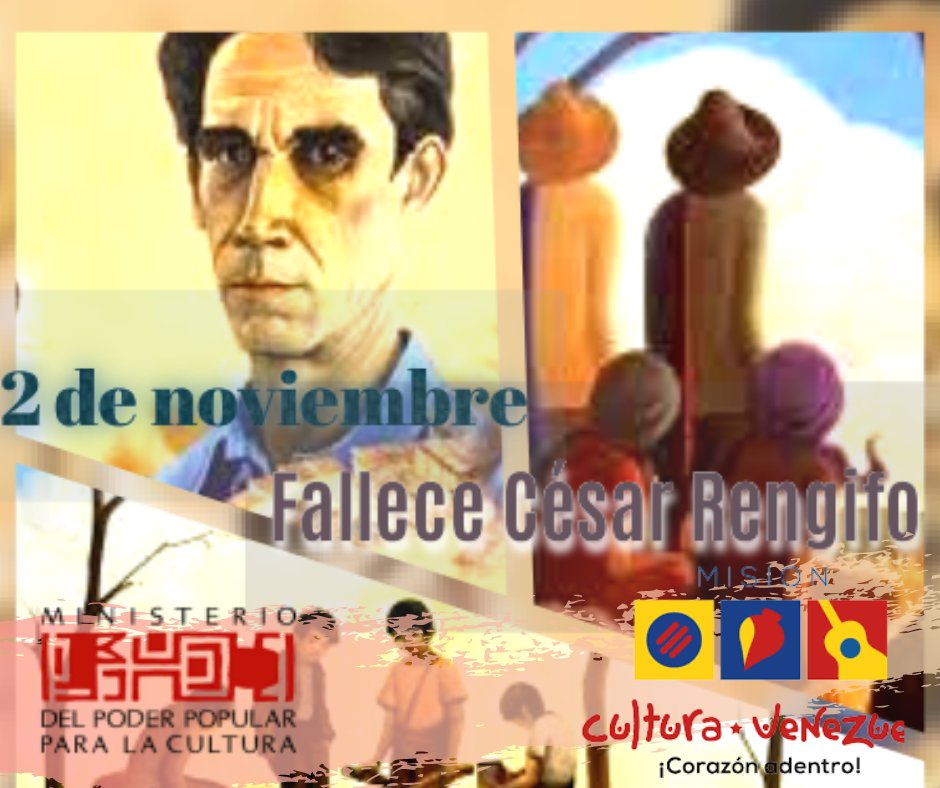 CmdteMachiques's tweet photo. #VenezuelaYColombiaJuntas  Fallece un #2Nov de 1980 el artista venezolano César Rengifo. https://t.co/XuFwCKvcsF