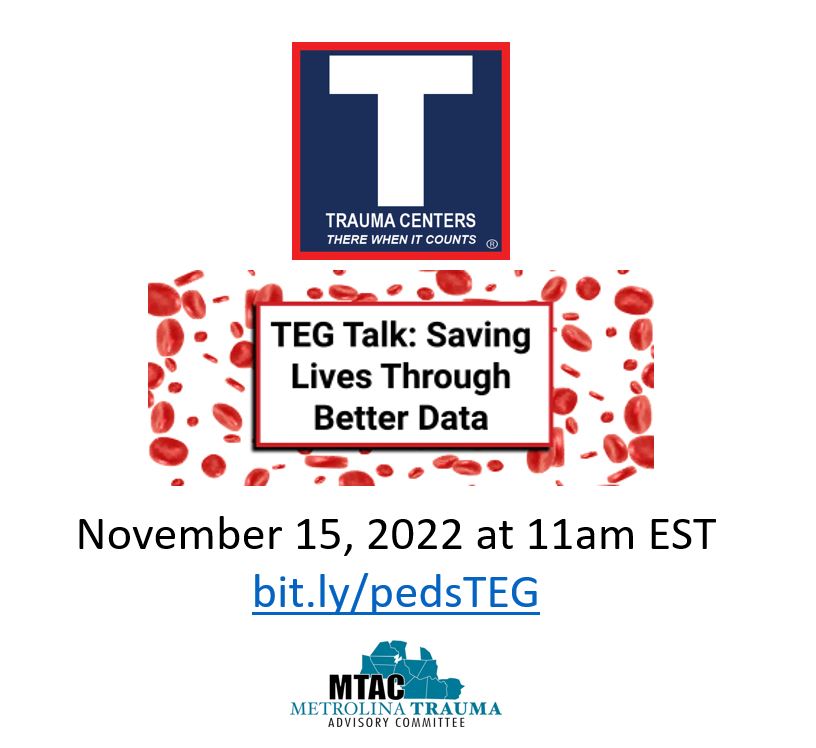 MetrolinaTrauma's tweet photo. Do you use TEG in #PediatricTrauma? Learn more about the use of #thromboelastography in this talk by Dr. Howard Pryor sponsored by @Traumacenters

#TraumaEducation #MetrolinaTrauma #Pediatrics #TraumaNurse #EmergencyNurse #PediatricEmergencyMedicine #SoMe4Trauma #FOAMed #FOAMpeds https://t.co/G6TZLL4Oiy