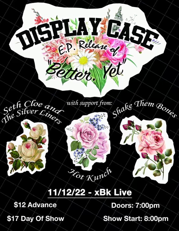 Next up for us is the Display Case EP release show on November 12. Stoked to celebrate these guys and their new music