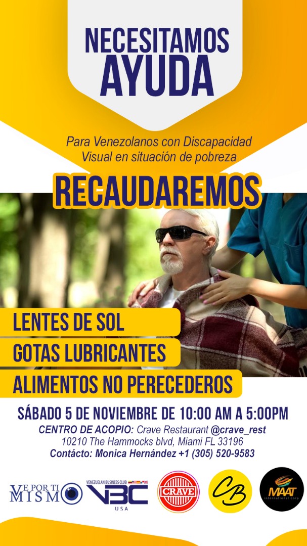 venbc's tweet image. Eventos de Noviembre: Recaudación de insumos ayuda a Venezolanos con Discapidad Visual en situación de Pobreza Nov 5. Talleres para Adolescentes "Dare to Dream" Nov 12, Dare to Succeed Nov 13, Dare to Choose Nov 19. Feria Estilo Mamá Navideña Nov 19 y 20. conta.cc/3U1ZktE