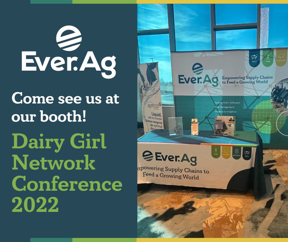 _EverAg's tweet photo. Catch us at Dairy Girl Network’s Forward Together, National Conference! Visit with the team about managing your dairy’s risk. https://t.co/eRgNgYA7uM