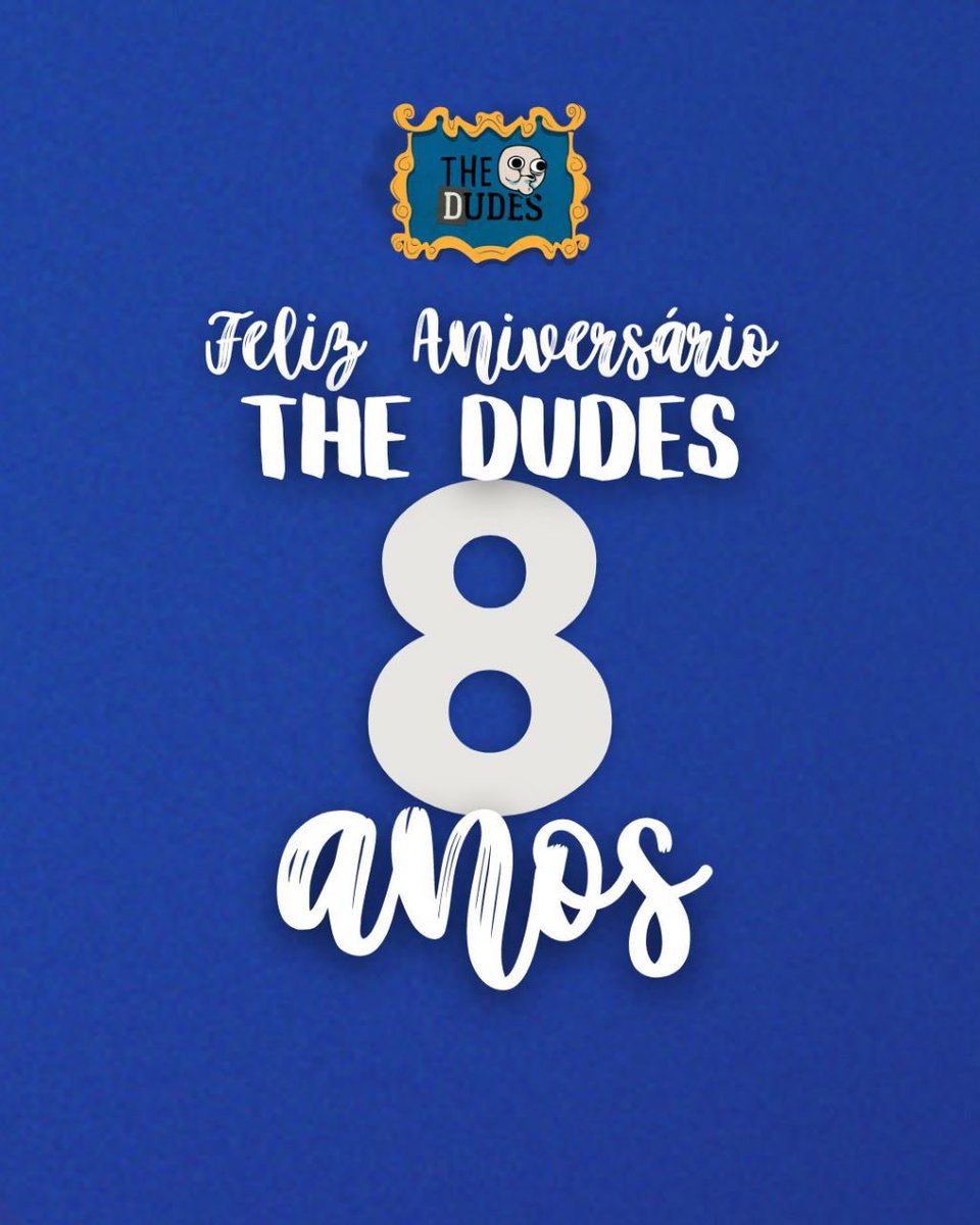 thedudesbr's tweet photo. 8 anos de história não é pra qualquer um, né?! Hoje o The Dudes BR chega nessa marca incrível. Queremos agradecer, do fundo do coração, todos os nossos amigos que foram chegando e que fizeram parte dessa história. https://t.co/U4AtCaLOhR