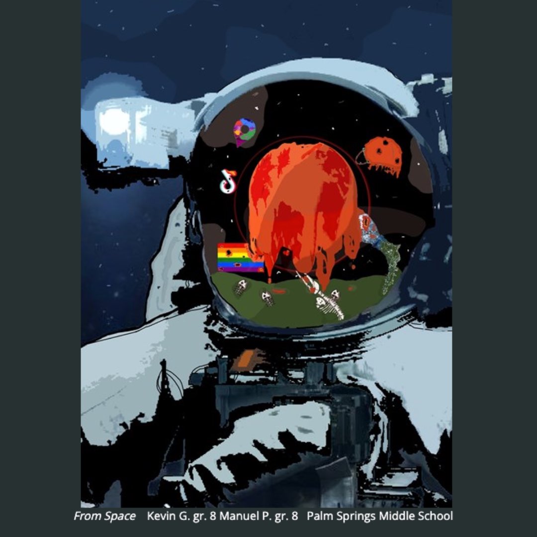 PSMS_PACERS's tweet photo. Congratulations to Kevin Grau, Manual Pena, Carolina Rodriguez and Maddisen Cordova! Their collaborative art pieces were chosen to be displayed at the Miami International Airport Art Gallery Exhibit: Symbolism: Sign of the Times. #miamimagnet @MDCPSNorth https://t.co/M1sNPFv6fY