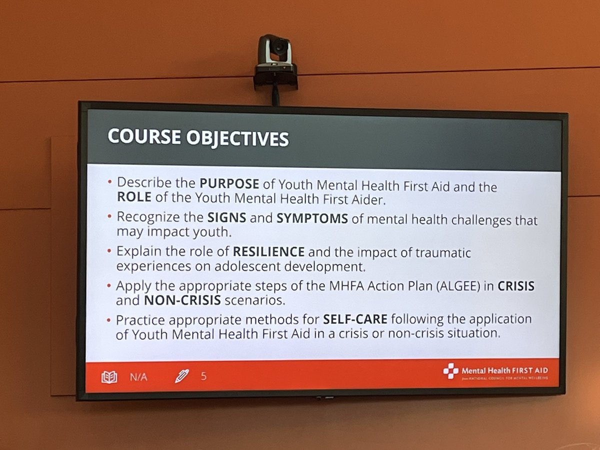 What a great day 1 training with <a href="/MHFirstAidUSA/">MentalHealthFirstAid</a> at <a href="/LakeCoHealth/">Lake County Health Department</a> for Youth Mental Health First Aid—such important and critical program! Thank you <a href="/samhsagov/">SAMHSA</a> for this grant! I am excited to bring this back to my school, community, and other organizations