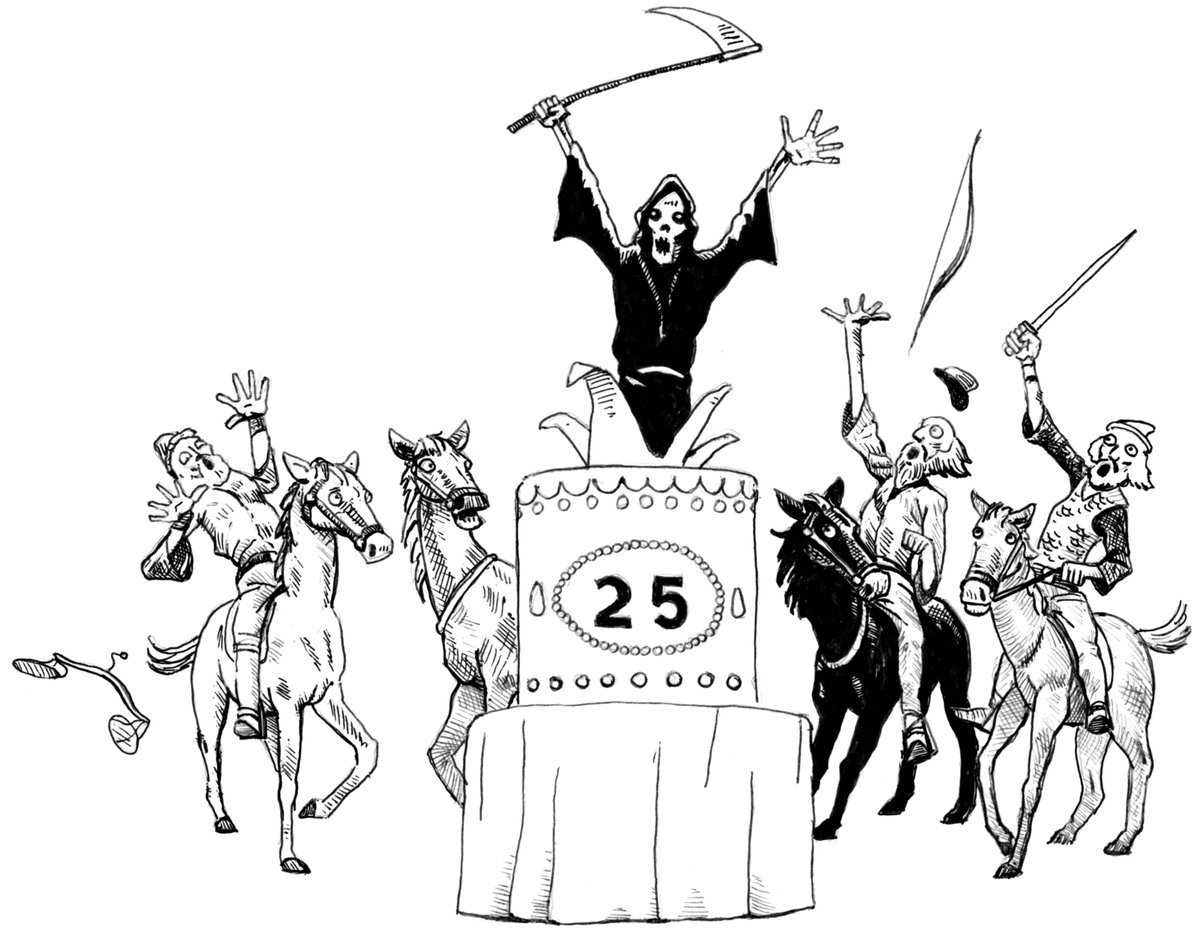 Our 25th year of hosting Carnage begins this Fri, Nov 4! We are excited &amp; happy to have you join us &amp; will miss those who can't. If you missed the pre-reg, you can still attend! Badges will be available for sale at the door on Fri. We look forward to seeing everyone. Happy gaming