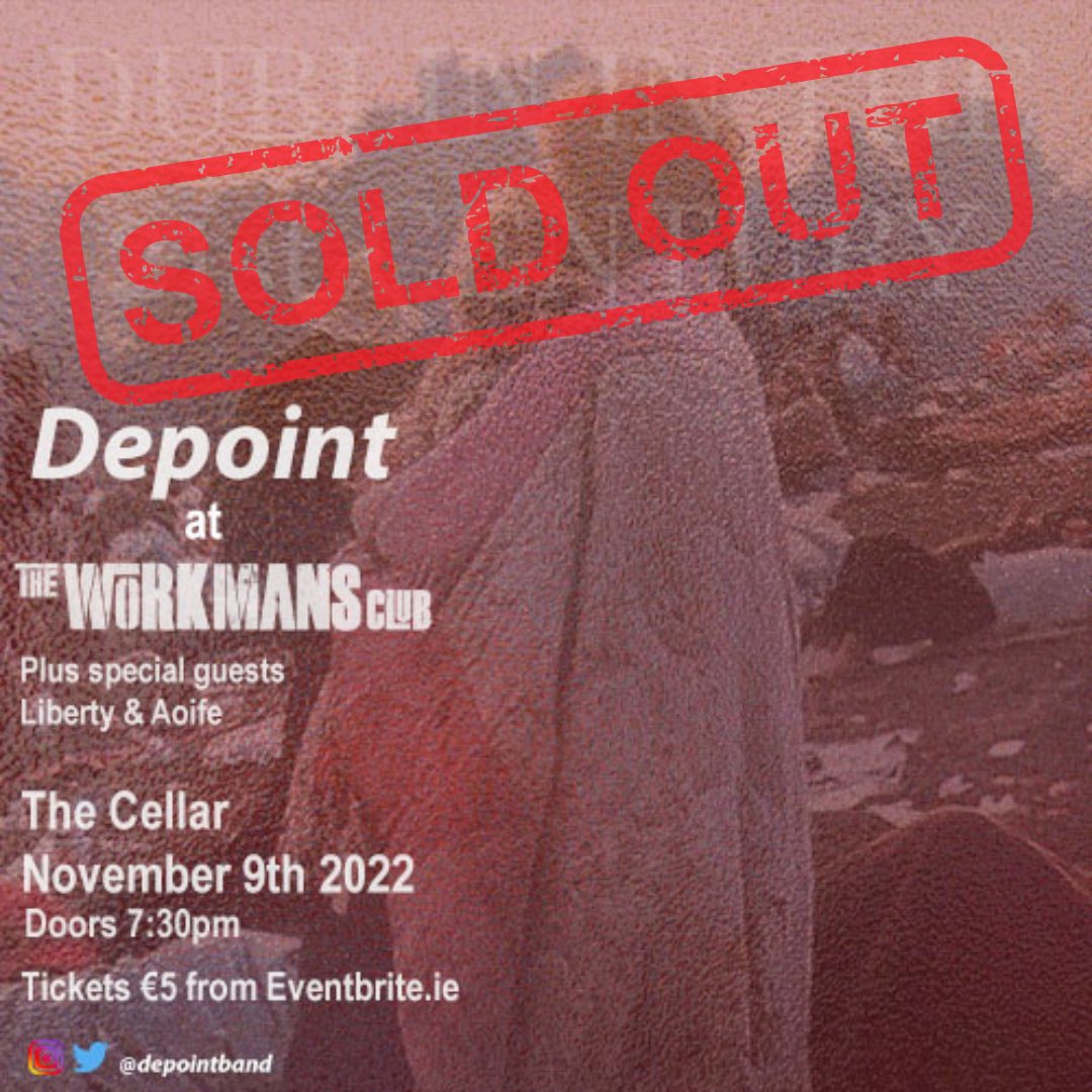 depointband's tweet photo. Workman’s Cellar November 9th. Sold Out. 

Thank you to everyone who bought a ticket. 

See you there 🤘🎸 https://t.co/bZh7xPxNzn