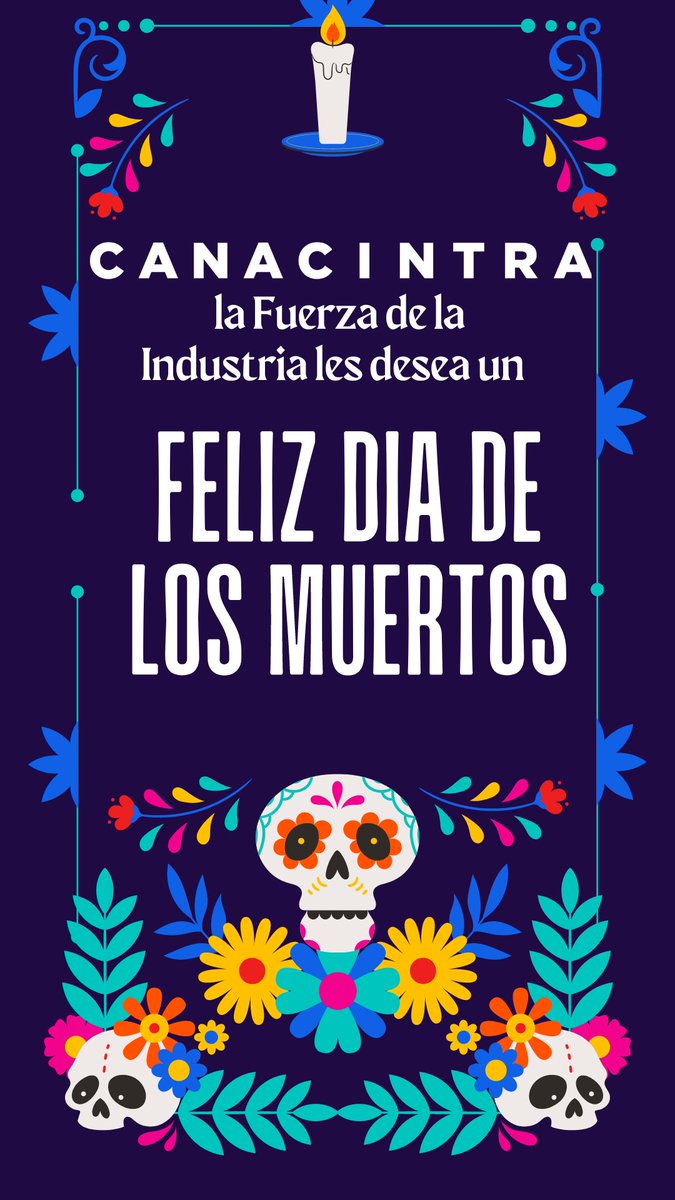 El #DíaDeMuertos es una tradición profunda y significativa, que brinda consuelo, esperanza y sentido tanto a la vida como a la muerte.

En <a href="/CANACINTRAMex/">CANACINTRA México</a> deseamos que este día lo celebren a través del recuerdo, colores, aromas y múltiples sabores.